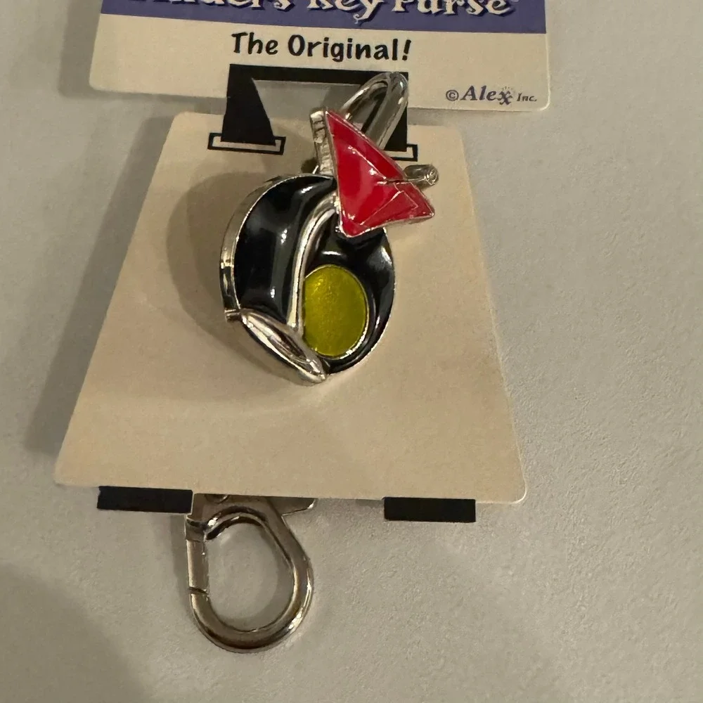 Alex Inc Finders Key Purse Key Hanger Martini‎ Glass Charm Keychain Original New
